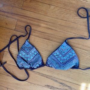 Embroidered bikini top